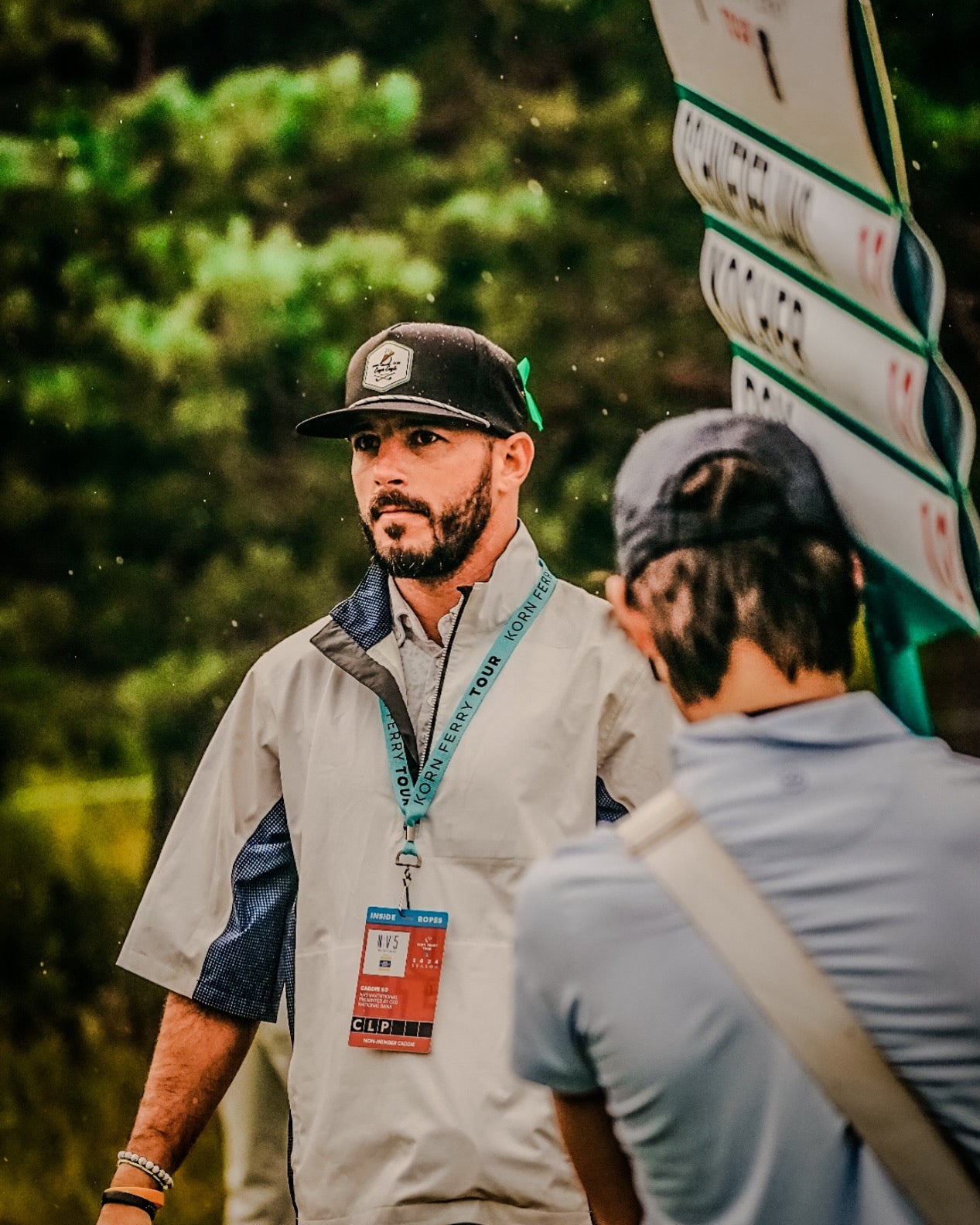 Golfer wearing an Eager Eagle Golf hat